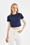 Coool Fitted Basic Plain Short Sleeve T-Shirt C3106Ax24Sm - 3