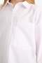 Girl's Oversize Wide Fit Poplin Long Sleeve White School Shirt C7482A824Au - 5