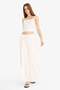 A-Line High Waist Cotton Lined Crinkle Viscose Kilos Maxi White Skirt D5033Ax24Au - 3