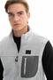 Ar-Ma Men's Gray Fleece Vest Regular Fit Full Zipper 100% Polyester Softech Winter Pocketed Unprinted K2642 - 8