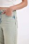 Straight Fit High Waist Folded Leg Ankle-Length Jean Washed Trousers D2965Ax24Hs - 6