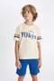 Crew Neck Printed Short Sleeve T-Shirt Boys' D2423A824Hs - 4