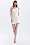 Bodycon Body Hugging One Shoulder Sleeveless Mini Evening Dress D3272Axns - 4