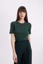 Slim Fit Slim Fit Crew Neck Corded Fabric Ribbed Knit Basic Plain Short Sleeve T-Shirt C0097Ax24Au - 3