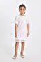 Girls 2Pcs Set Short Sleeve T-Shirt Strap Dress D3963A824Hs