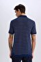 Regular Fit Polo Neck Striped Knitwear Short Sleeve T-Shirt C4150Ax24Sm - 6
