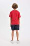 Boy's Crew Neck Printed Short Sleeve T-Shirt C0650A824Sm - 5