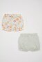 Baby Girl Floral Combed Cotton 2-Piece Shorts C4396A524Sm - 4