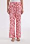 Straight Fit Patterned High Waist Wide Leg Pants with Pockets D3173Ax24Hs - 4