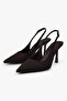 Women's Vina Brown Satin Stiletto - 4