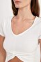 V-Neck Slim Fit Wrap Short Sleeve T-Shirt - D2911AX24SM - 6