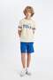 Crew Neck Printed Short Sleeve T-Shirt Boys' D2423A824Hs - 2