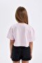 Crop Crew Neck Printed Short Sleeve T-Shirt Girls D0872A824Hs - 6