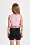 Crew Neck Sports Printed Athlete Girls' Top D0878A824Hs - 7