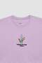 Crop Crew Neck Floral Short Sleeve T-Shirt Girl Child D1593A824Hs - 8
