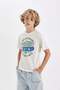 Crew Neck Printed Short Sleeve T-Shirt Boys D0441A824Sm - 3