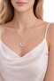 Butterfly Detailed Stone Moon Necklace