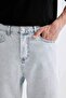 100% Cotton Straight Fit Jean Bermuda Shorts D3955Ax24Sm - 4