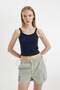Coool 100% Cotton Regular Fit Normal Waist Short Leg Gabardine Shorts A3688Ax24Hs - 4
