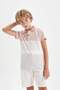 Polo Collar Pique Short Sleeve T-Shirt for Boys C1596A824Sm - 4