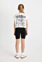 Girls Printed Short Sleeve T-Shirts Biker Tights Set of 2 D0070A824Hs - 7