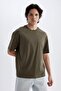 تي شيرت أساسي بأكمام قصيرة ورقبة دائرية من Boxy Fit D5071ax24hskh361 - 3