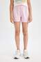 Printed Elastic Waist Shorts for Girls D0905A824Hs - 3