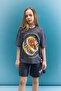Oversize Wide Fit Crew Neck 3D Printed Short Sleeve T-Shirt Girl's C5464A824Sm