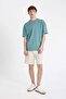 Regular Fit Thessaloniki Fabric Bermuda Shorts with Pockets D4546Ax24Sm
