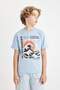 100% Cotton Crew Neck Printed Short Sleeve T-Shirt for Boys D2421A824Hs - 4