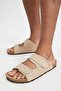 Men's Flat Sole Double Strap Faux Leather Slippers C3755AX24HS - 2