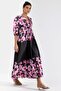 Msn Floral Print V-Neck Maxi Dress - 3