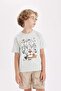 Crew Neck Printed Short Sleeve T-Shirt Boys D2237A824Hs - 3