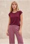 Red Crew Neck Women's Short Sleeve T-Shirt Betty O-Neck Top