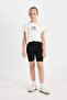 Girls Printed Short Sleeve T-Shirts Biker Tights Set of 2 D0070A824Hs