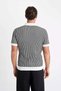 Standard Fit Regular Fit Polo Neck Striped Short Sleeve Knitwear T-Shirt C9321Ax24Sm - 6