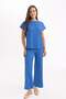 Bürümcük Capri Pants Wide Leg Wide Loose Leg with Pockets C8779Ax24Sp - 6