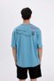 100% Cotton Oversize Wide Fit Crew Neck Back Printed Short Sleeve T-Shirt C4084Ax24Sm - 6
