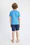 Boys' Pajama Set Printed Short Sleeve Top Shorts C7911A824Sm - 6