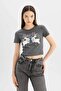 Coool Fitted Crew Neck Printed Rib Short Sleeve T-Shirt D1621Ax24Sm - 6