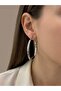 Steel Silver Color 5.5cm Hoop Earrings