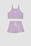 Girls' 2-Piece Set Printed Thin Strap Tank Top Shorts D0066A824Hs - 7