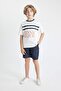 Boys Oversize Fit Crew Neck Printed Short Sleeve T-Shirt C4904A824Hs - 2
