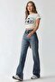 Mid-Waist Straight Leg Denim Trousers - 2