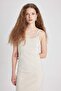 Bodycon Body-Hugging Basic Plain Square Neck Strappy Maxi Dress C5027Ax24Sp - 3