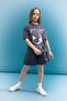 Relax Fit Crew Neck 3D Printed Short Sleeve T-Shirt Girl Child C8711A824Sm - 2