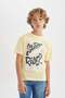 Boy's Crew Neck Printed Short Sleeve T-Shirt C4662A824Sm - 5