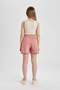 100% Cotton Pocket Woven Shorts for Girls Z8803A624Hs - 6
