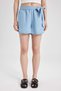 High Waist Flowy Fabric Shorts B5804Ax24Sm - 5