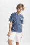 Boy's Crew Neck Back Printed Short Sleeve T-Shirt C4653A824Sm - 5